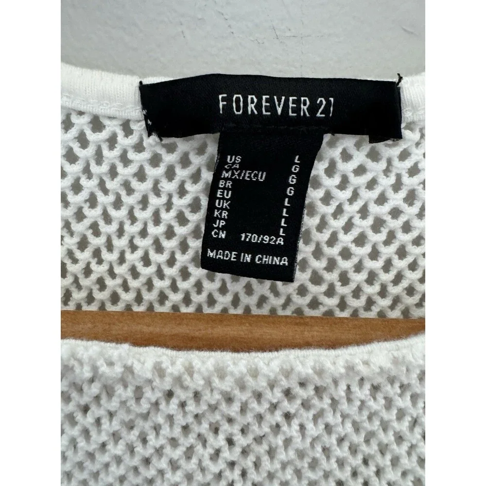 Forever21 Girls Large Crochet Mesh IBIZA SPAIN Beach Tank with Starfish